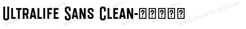 Ultralife Sans Clean字体转换